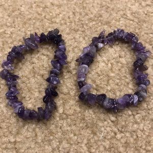 Purple beaded bracelet (#384,385)